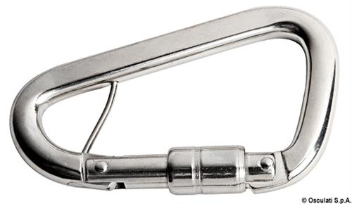 Moschettone in acciaio inox studiato appositamente per le cinture di sicurezza